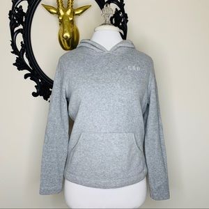 GAP Factory Heather Gray Pullover Hooded Fleece